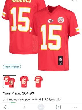 Kids Mahomes Jersey